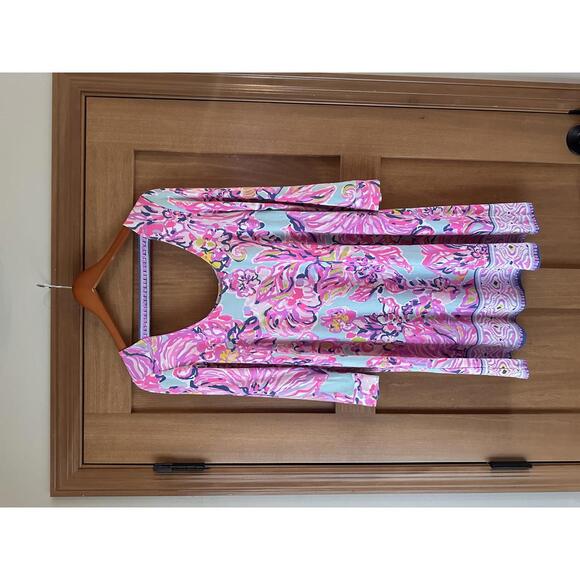 Lilly Pulitzer Emma Open Back Dress in Serene Blue Big Escapade Women’s Small - Picture 5 of 13